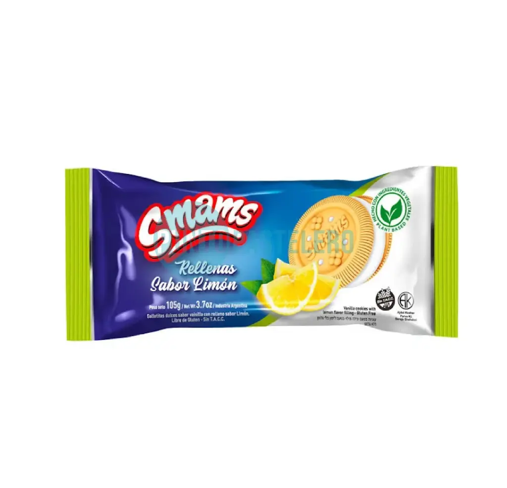 GALLETITAS RELLENAS LIMON SMAMS (X 105 GR.) (SIN TACC)