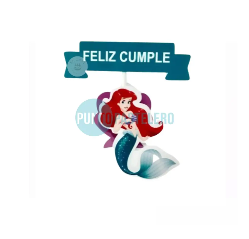 ADORNO PINCHE FELIZ CUMPLE LA SIRENITA