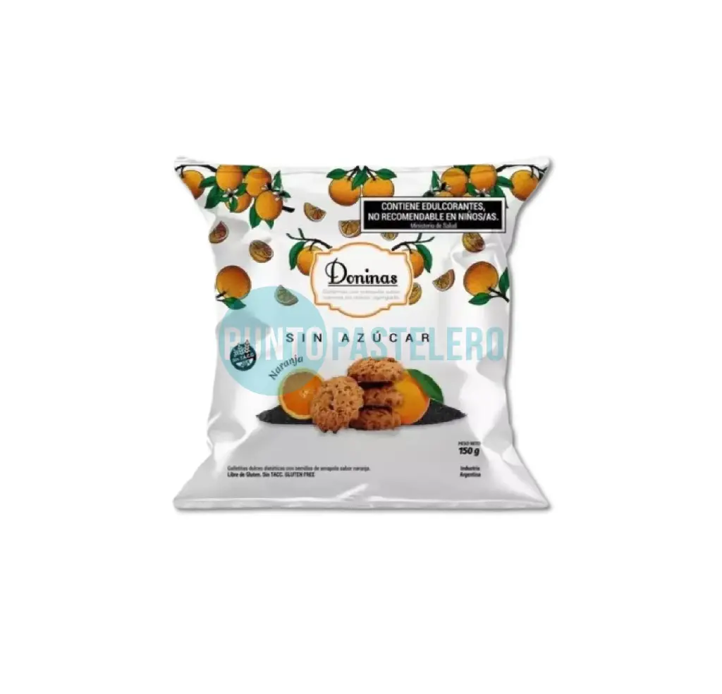 GALLETITAS DONINAS NARANJA (X 150 GR.) (SIN TACC - SIN AZUCAR)