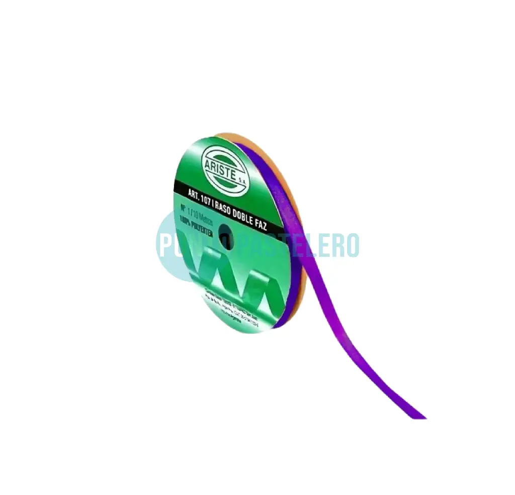 ROLLO CINTA RASO N°1 VIOLETA (X 10 MT.)