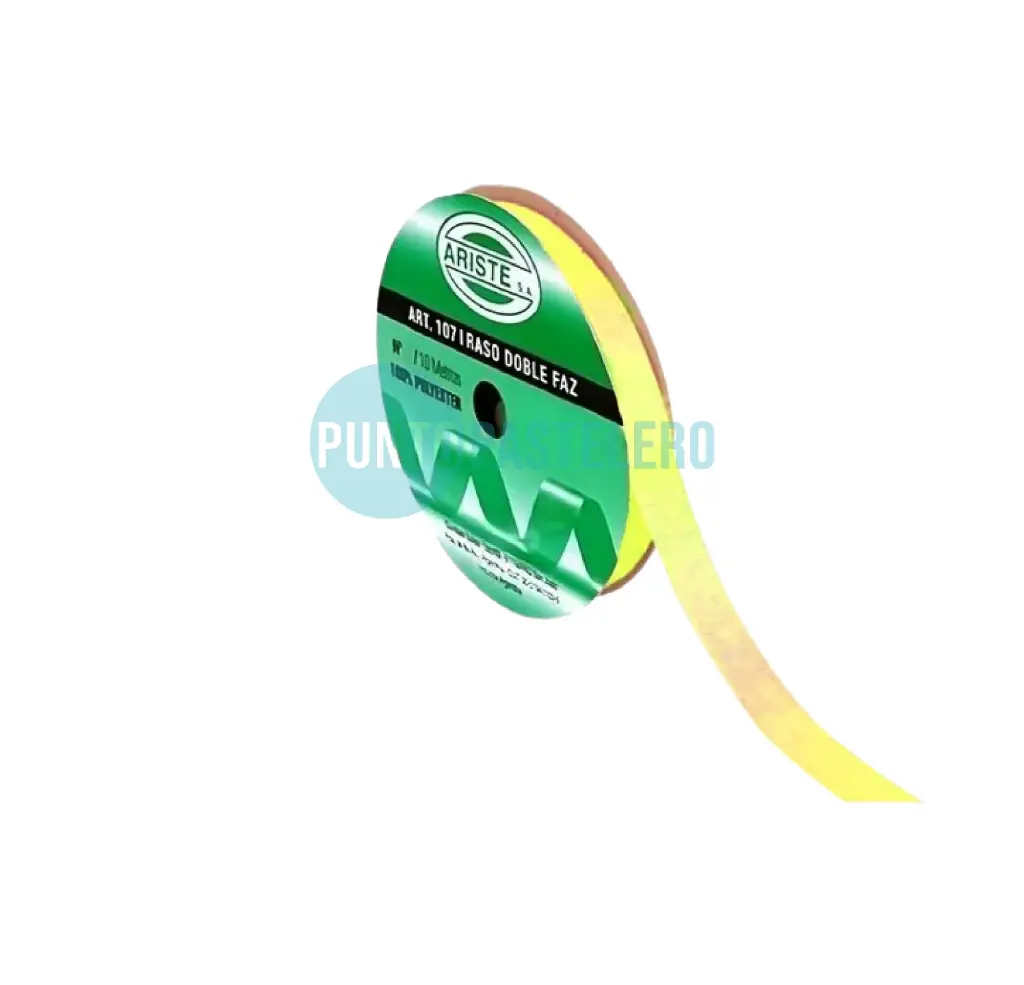 ROLLO CINTA RASO Nº2 AMARILLO (X 10 MT.)