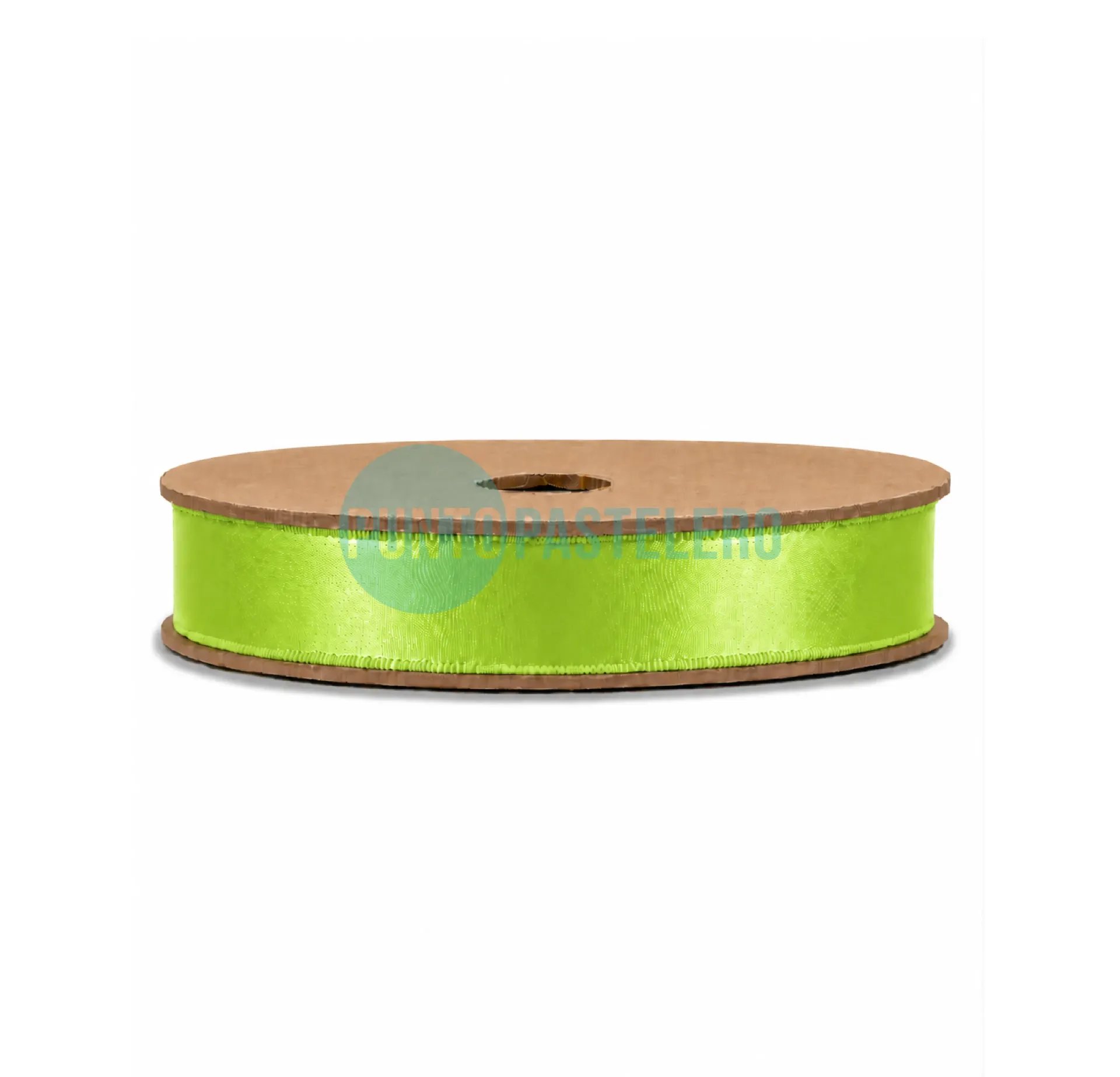 ROLLO CINTA RASO Nº2 VERDE MANZANA (X 10 MT.)