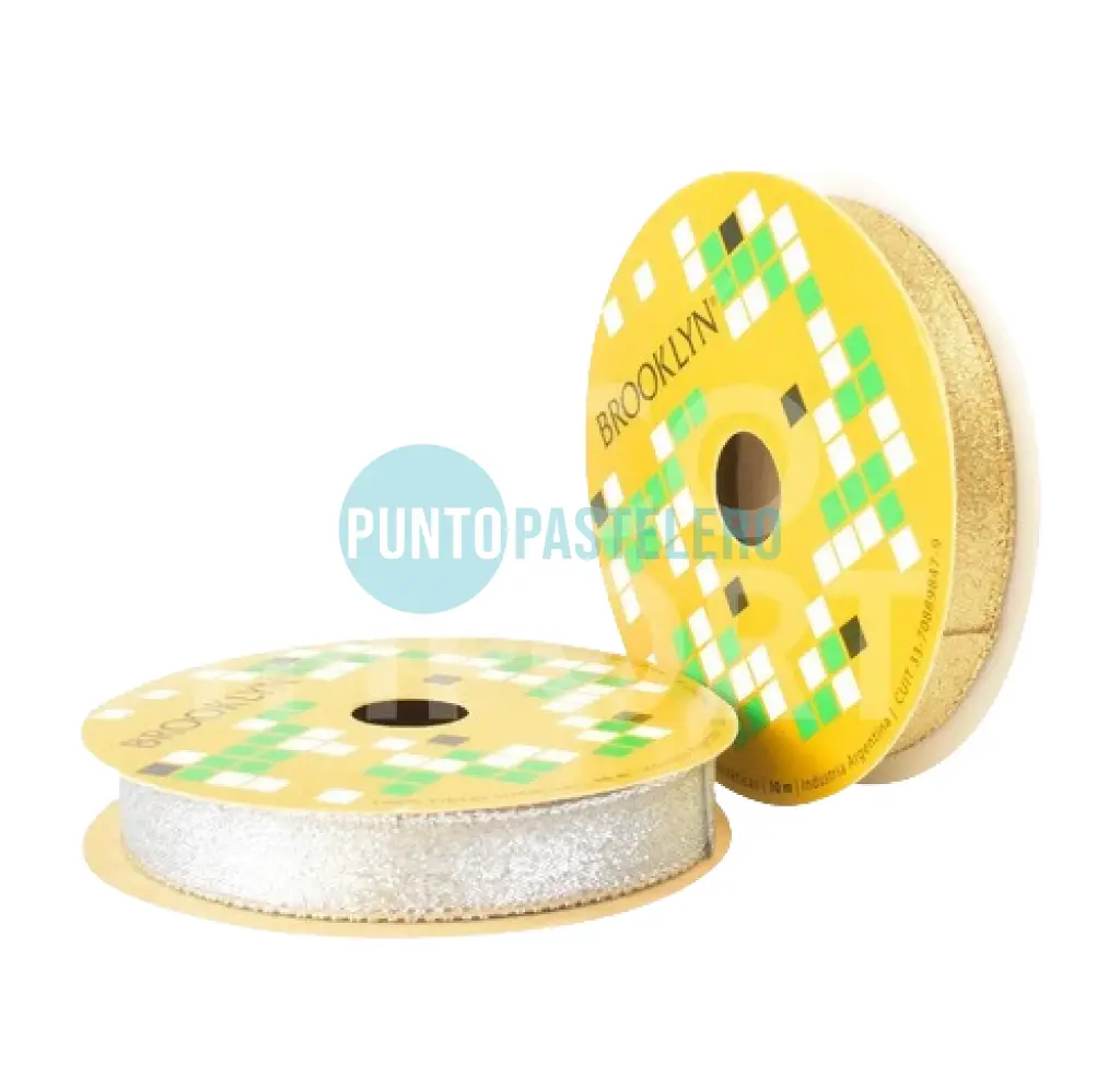 ROLLO CINTA BROOKLIN DORADA 8 MM (X 10 MT.)