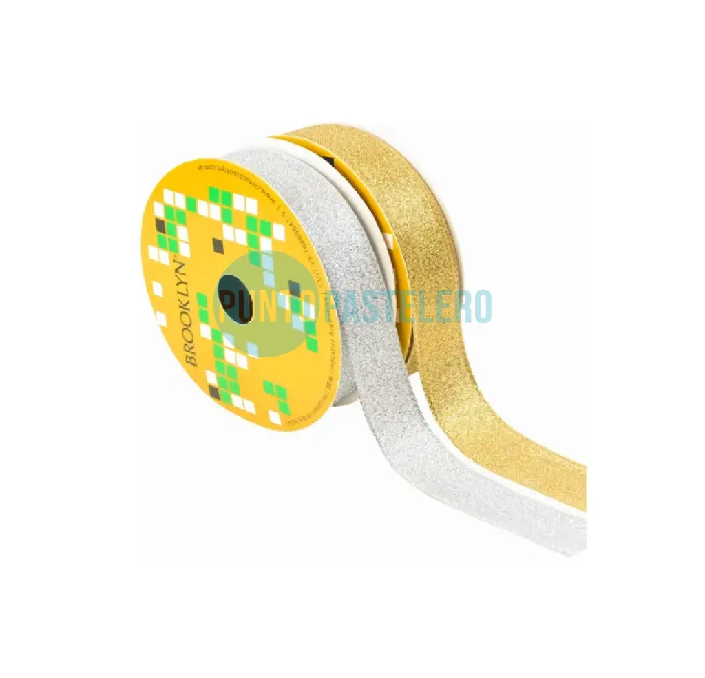 ROLLO CINTA BROOKLIN DORADA 23MM (X 10 MT.)