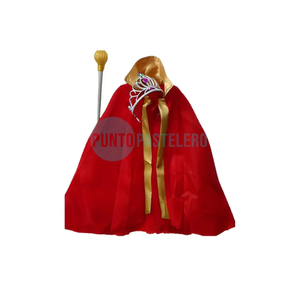 SET DISFRAZ REINA (CAPA-CORONA-CETRO)