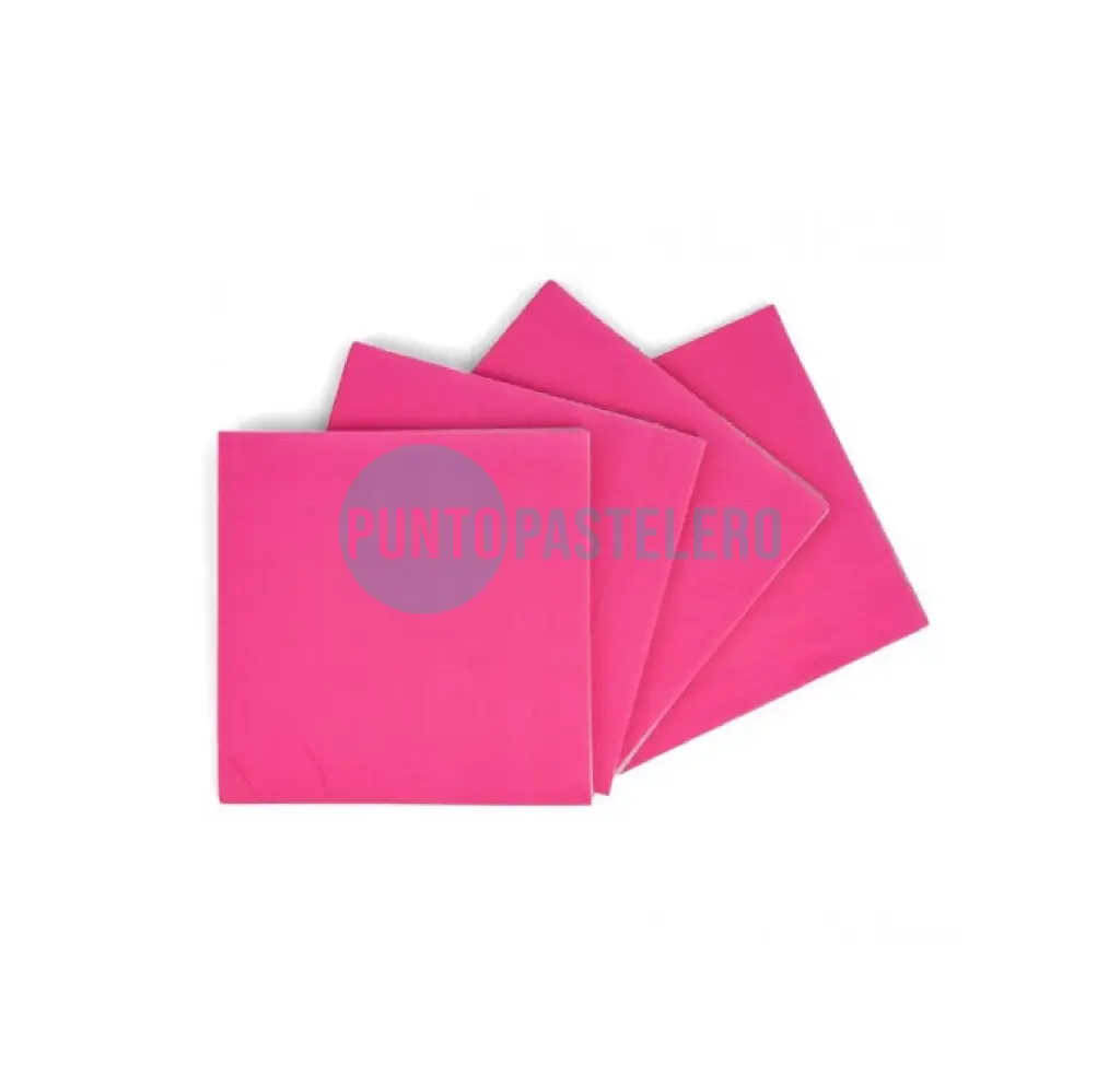 SERVILLETA TISSUE LISA FUCSIA NAPTRES 32X32 (X 20 U.)