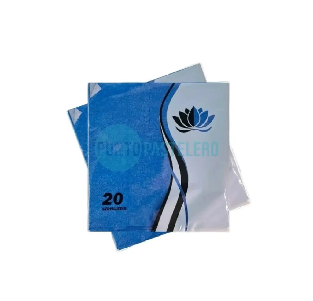 SERVILLETA TISSUE LISA AZUL NAPTRES 32X32 (X 20 U.)