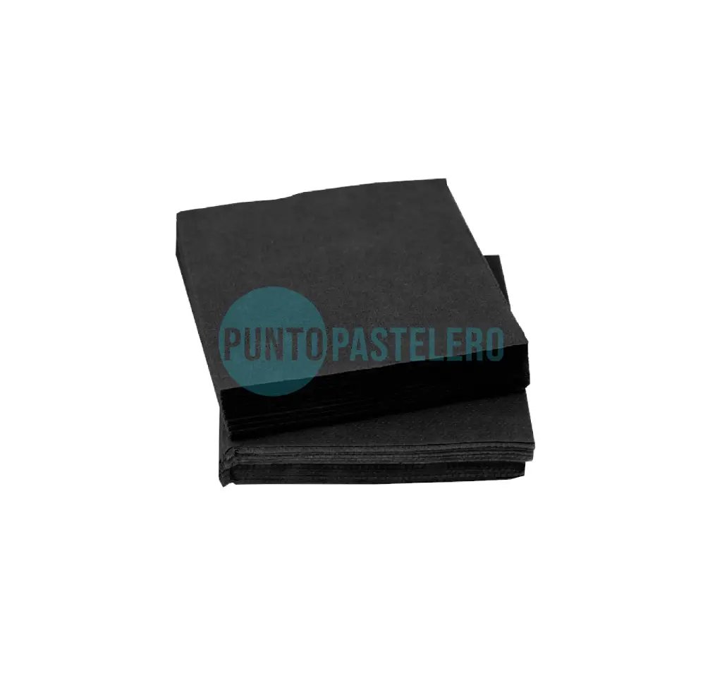 SERVILLETA TISSUE LISA NEGRA NAPTRES 32X32 (X 20 U.)
