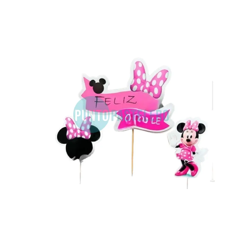 ADORNO SET FELIZ CUMPLE 3D MINNIE