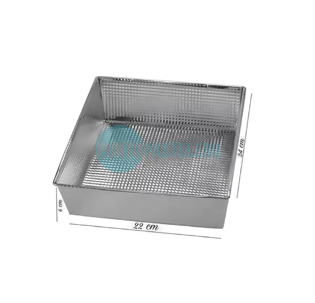 ASADERA HOJALATA CUADRADA GRANEADA A&E CHICA (24X22 CM)