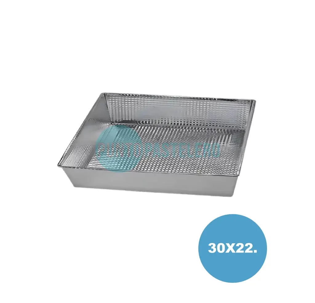 ASADERA HOJALATA RECTANGULAR GRANEADA A&E MEDIANA (30X22 CM)