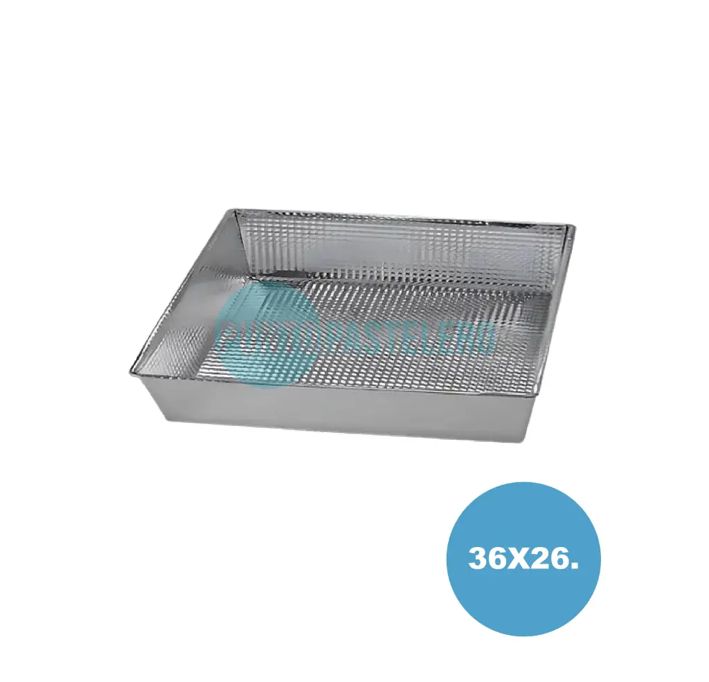 ASADERA HOJALATA RECTANGULAR GRANEADA A&E GRANDE (32X26 CM)