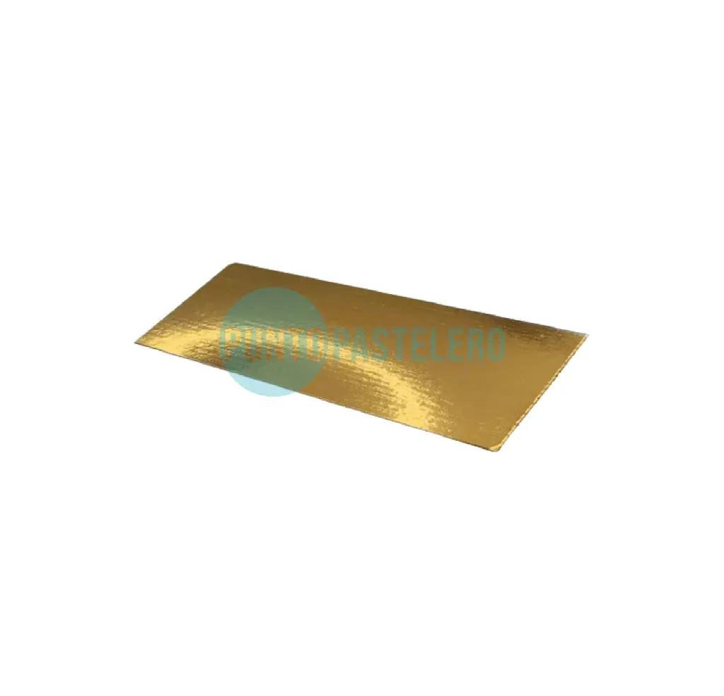 DISCO DE CARTON RECTANGULAR PARA LINGOTE DORADO (14X6CM) (X 10 U.)