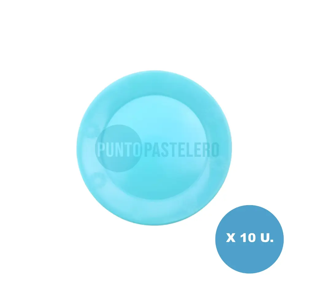 [000000046130] PLATO CHICO PLASTICO CELESTE PASTEL (10 U.)