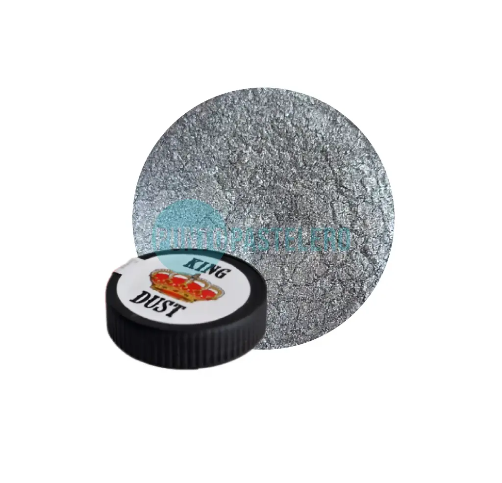 COLORANTE EN POLVO LIPOSOLUBLE KING DUST SILVER (PLATA) (X 15 GR.)