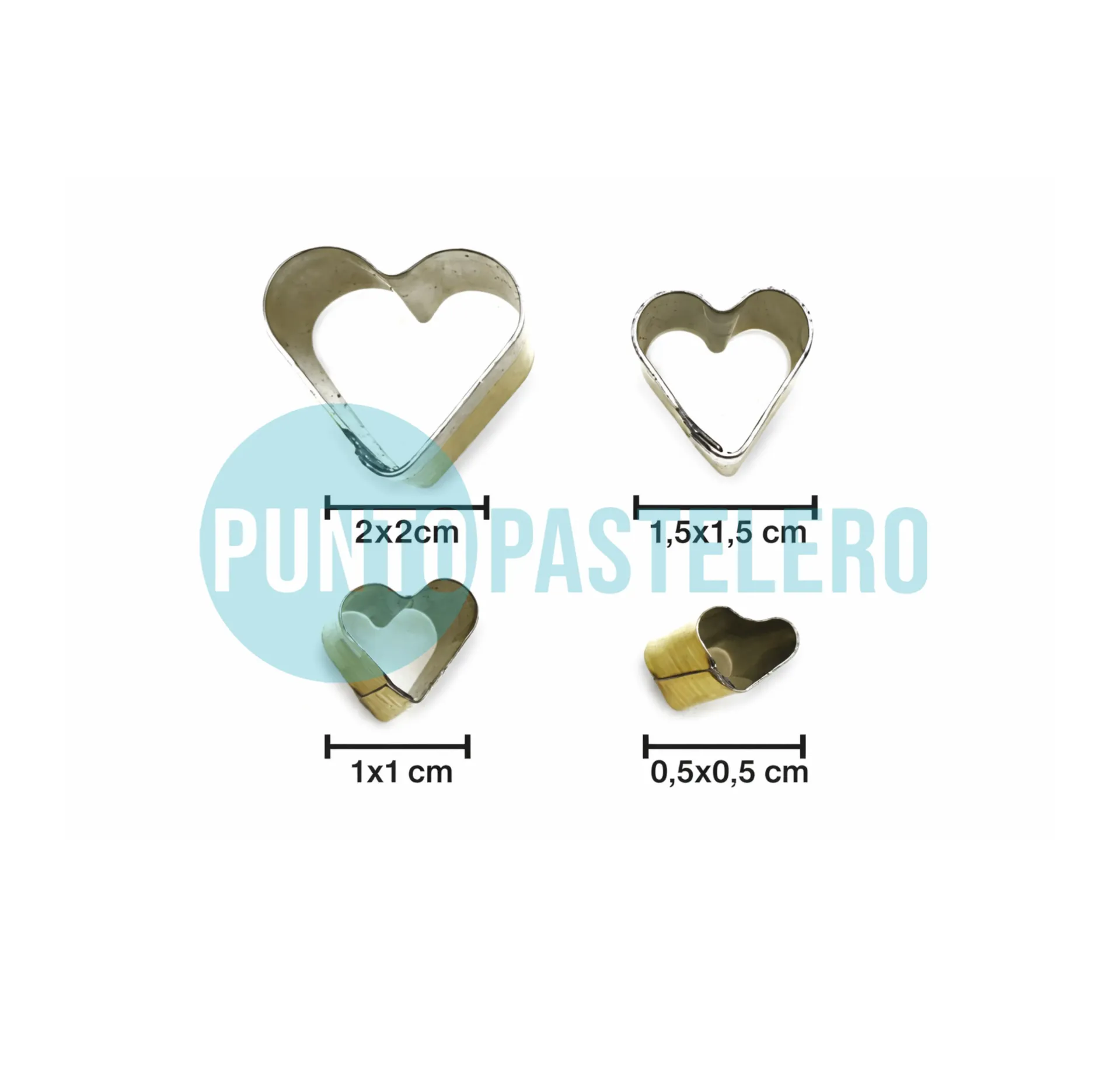 SET CORTANTE FLOGUS CORAZON MINI (4 U.)