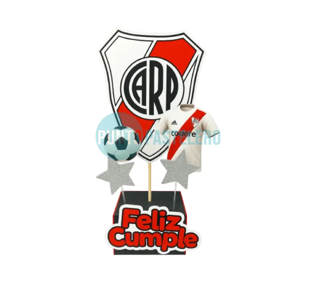 ADORNO BASE DOBLE GIBRE ESCUDO MILLONARIO RIVER PLATE
