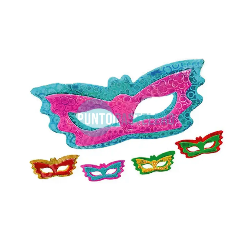 ANTIFAZ HOLOGRAFICO MARIPOSA DOBLE (X 10 U.)