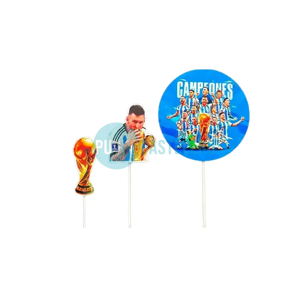 ADORNO PINCHE SET "FELIZ CUMPLE" SELECCION CAMPEONES