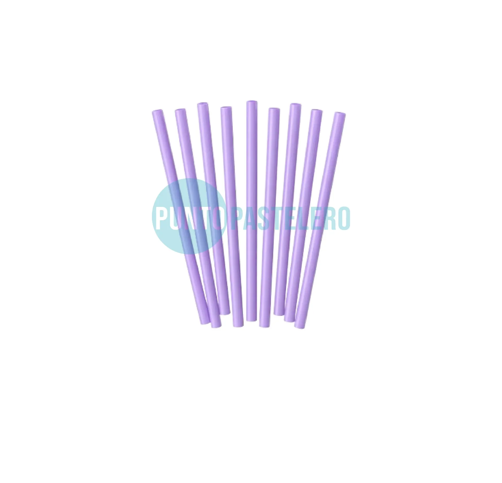 SORBETE MULTIUSO BIODEGRADABLE LILA PASTEL (X 40 U.) (SORB.-AGITA.-CUCH.)