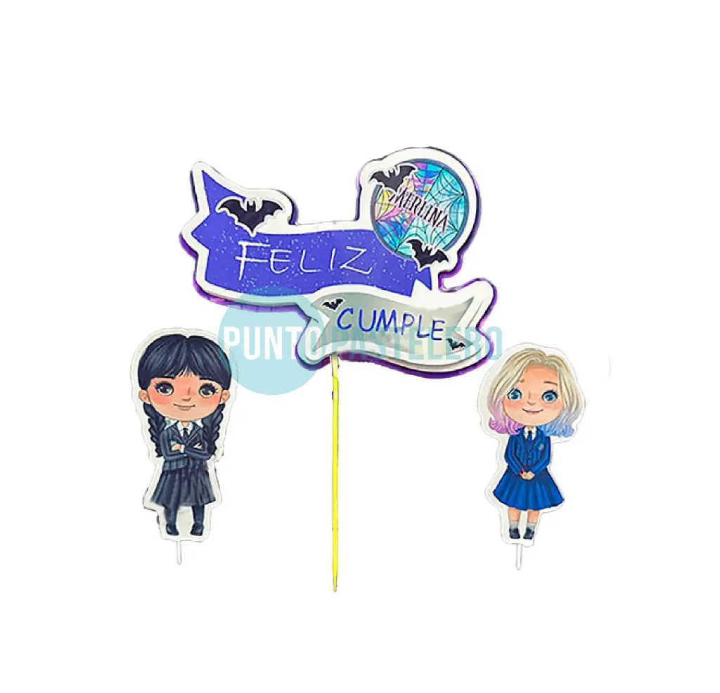 ADORNO SET FELIZ CUMPLE 3D MERLINA