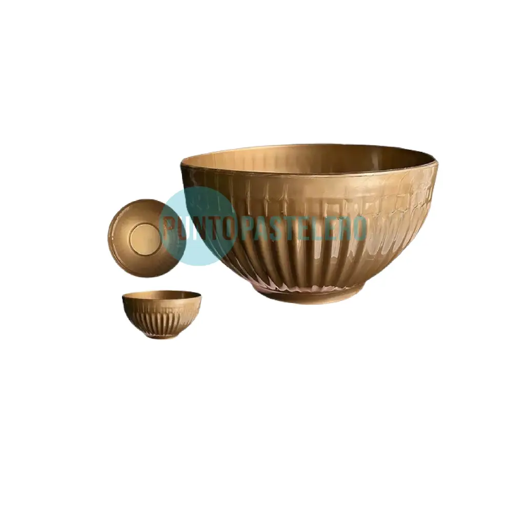 BOWL PLASTICO ROMA DORADO (X 6 U.)
