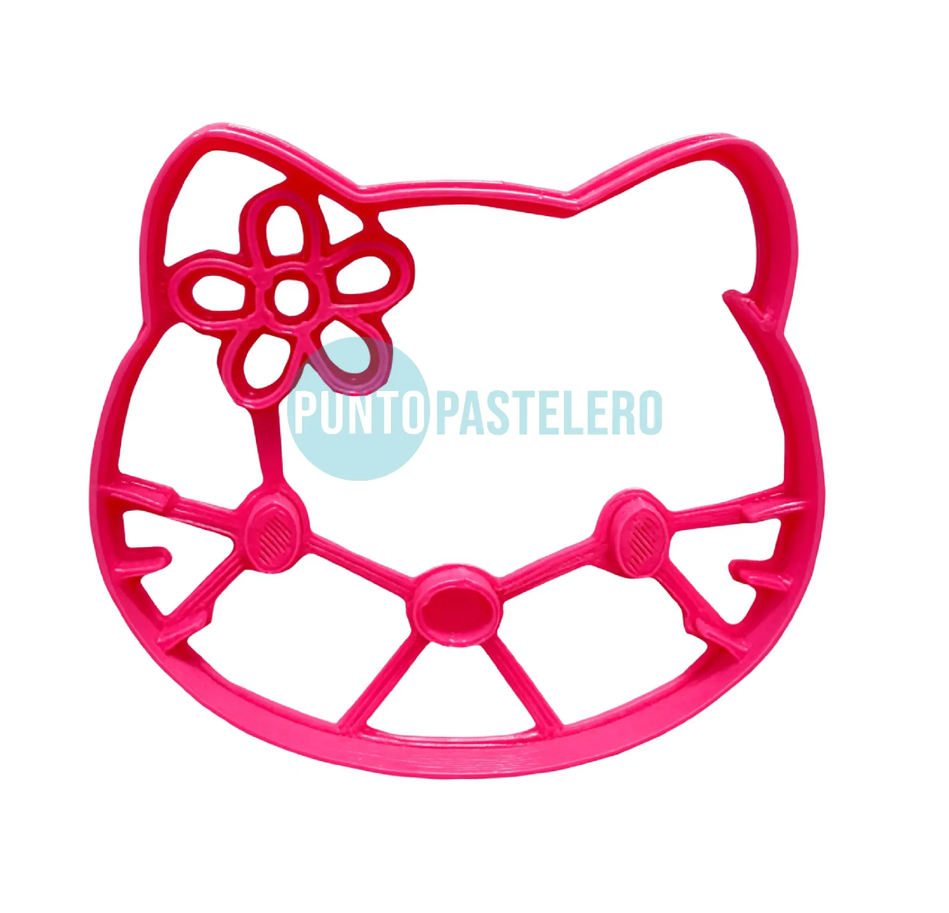 SET CORTANTE MARCADOR PLASTICO 3D HELLO KITTY CARA [13-4]