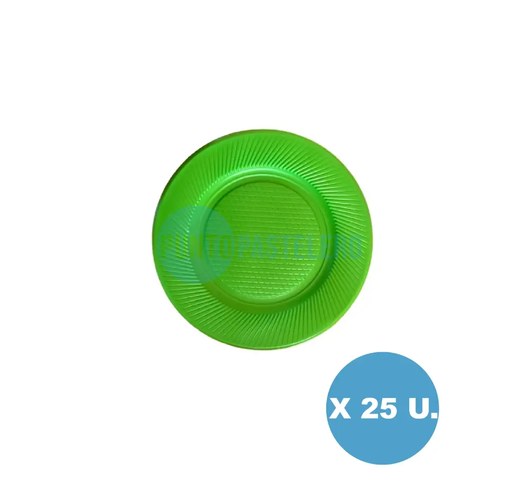 [000000050272] PLATO GRANDE VERDE MANZANA P22 (X 25 U.)