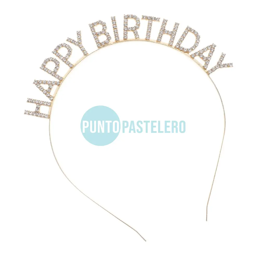 VINCHA STRASS DELUXE HAPPY BIRTHDAY