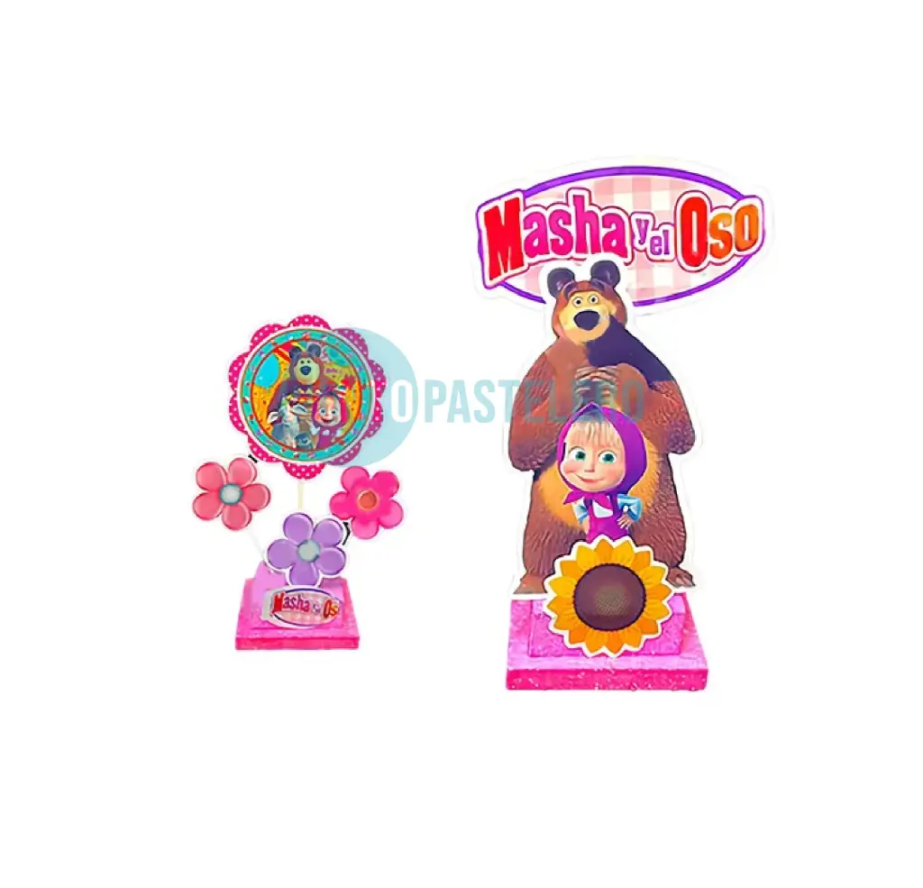 ADORNO TORTA BASE GIBREADA MASHA Y EL OSO