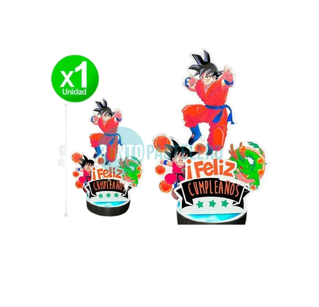 ADORNO TORTA BASE FELIZ CUMPLEAÑOS DRAGON BALL