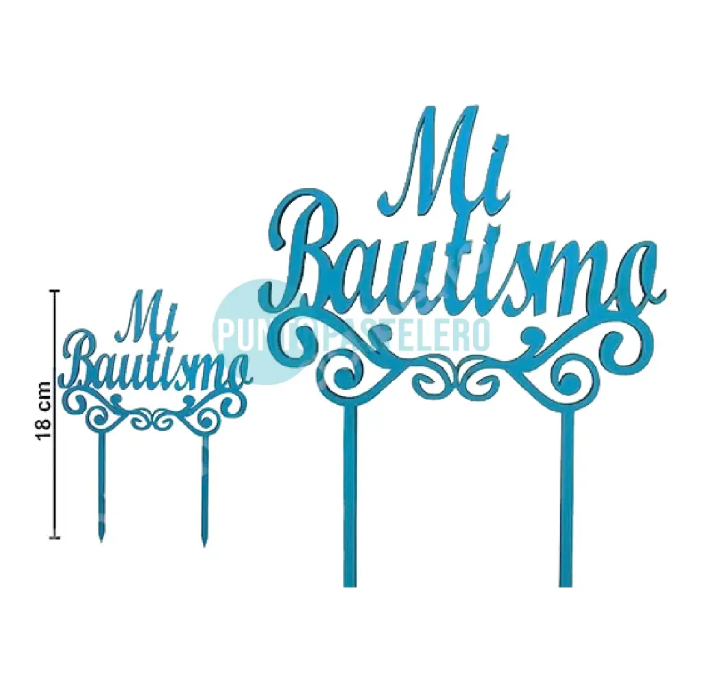 PINCHE FIBROFACIL FRASE BAUTISMO CELESTE