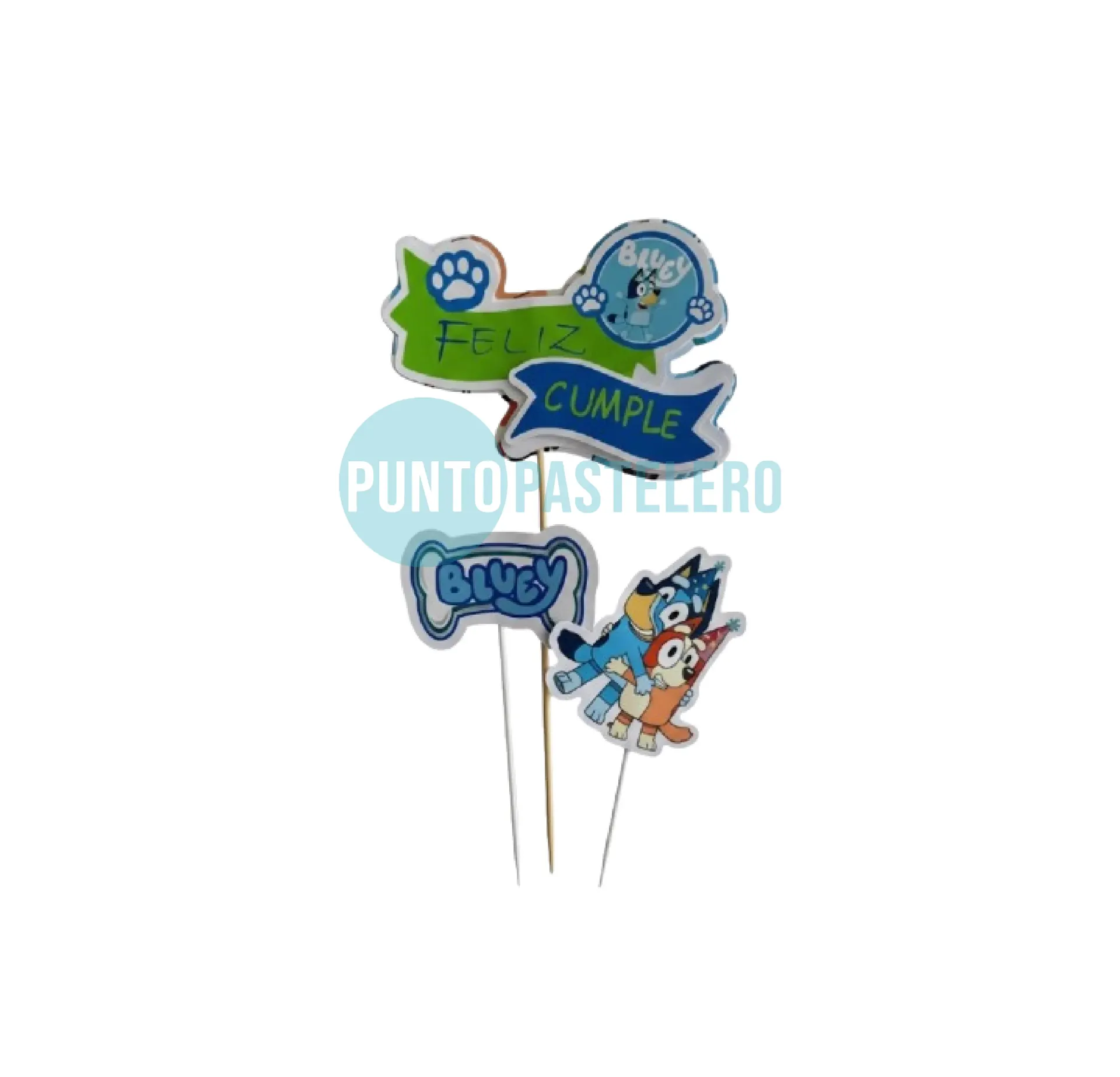 ADORNO SET FELIZ CUMPLE 3D BLUEY (3 PZ.)