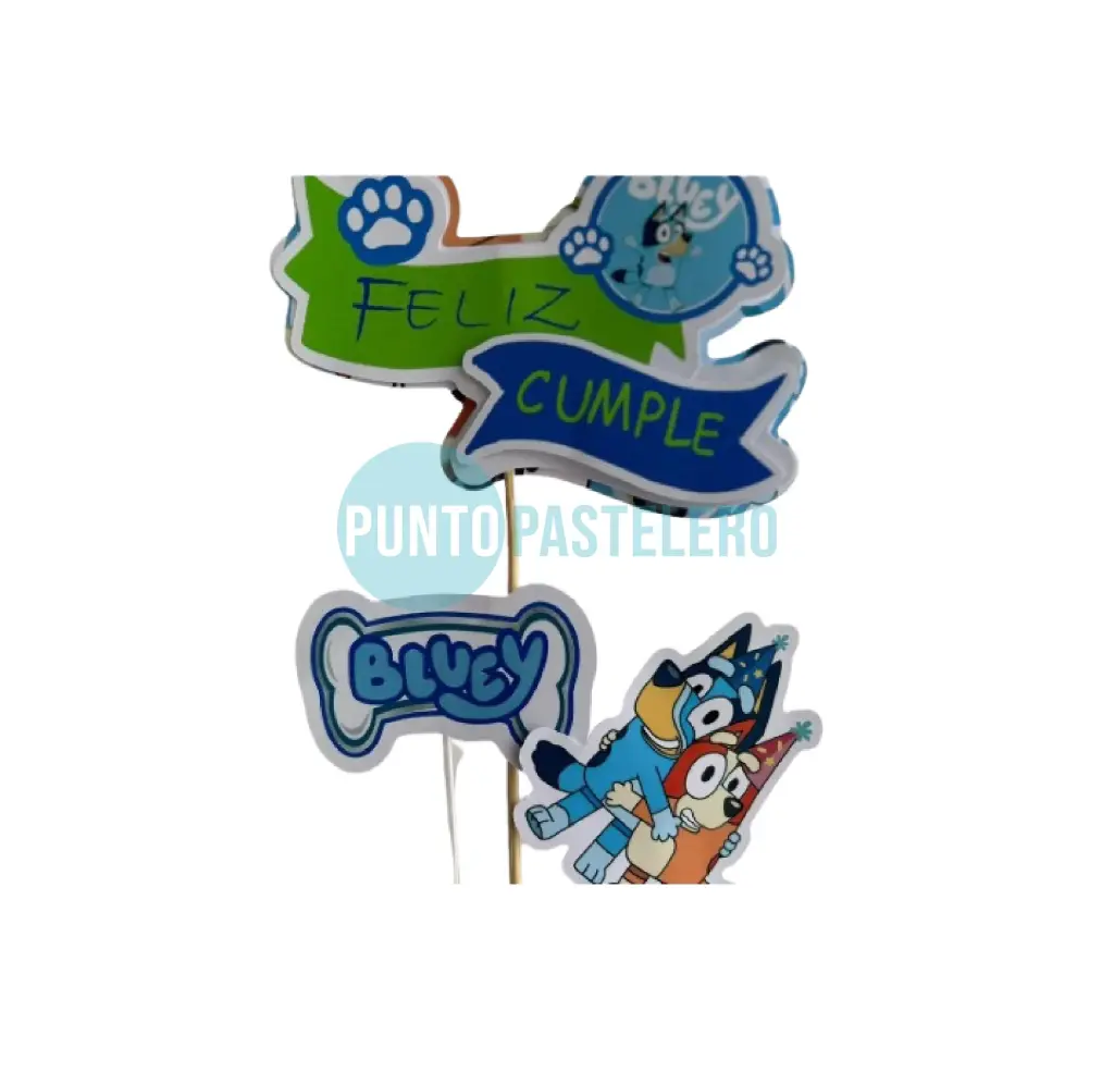 ADORNO SET FELIZ CUMPLE 3D BLUEY (3 PZ.)