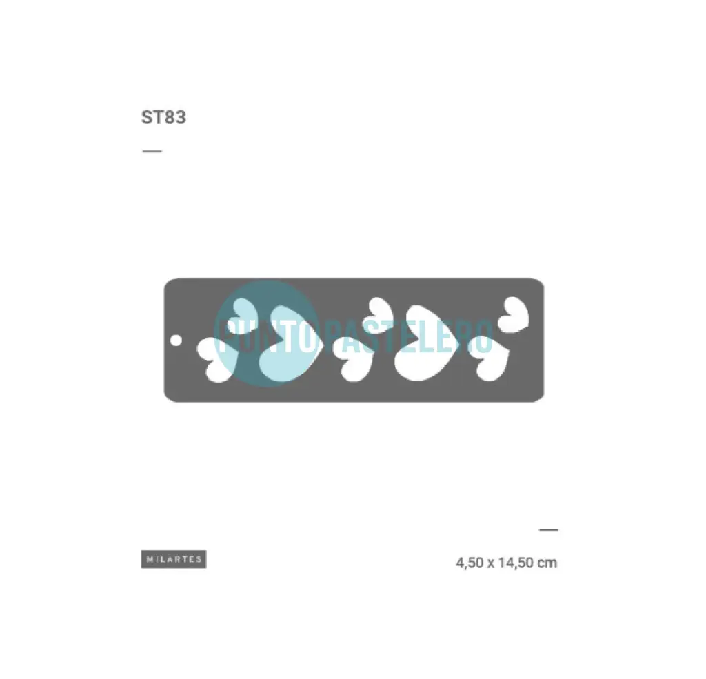 STENCIL MIL ARTES CORAZONES (4.5 X 14.5 CM)