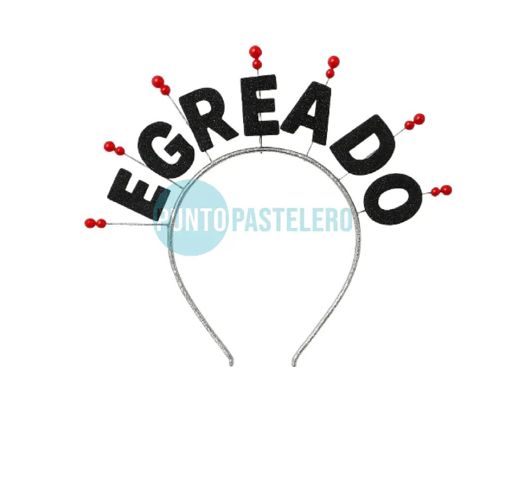 VINCHA "EGRESADO" BRILLO Y PERLAS