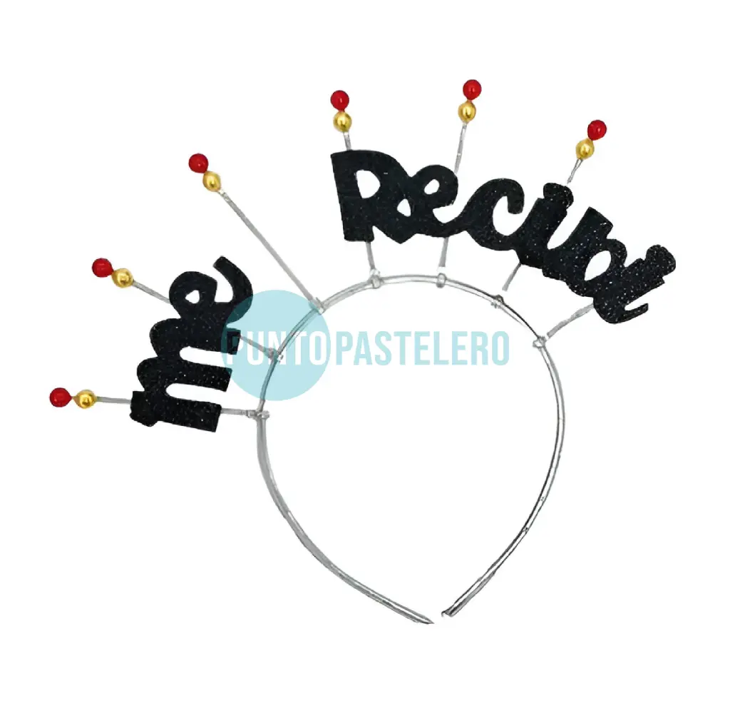 VINCHA ME RECIBI BRILLO Y PERLAS