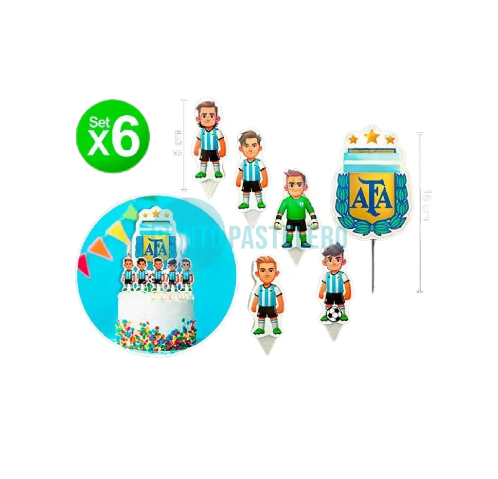 ADORNO PINCHE JUGADORES ARGENTINA CON ESCUDO (6 U.)