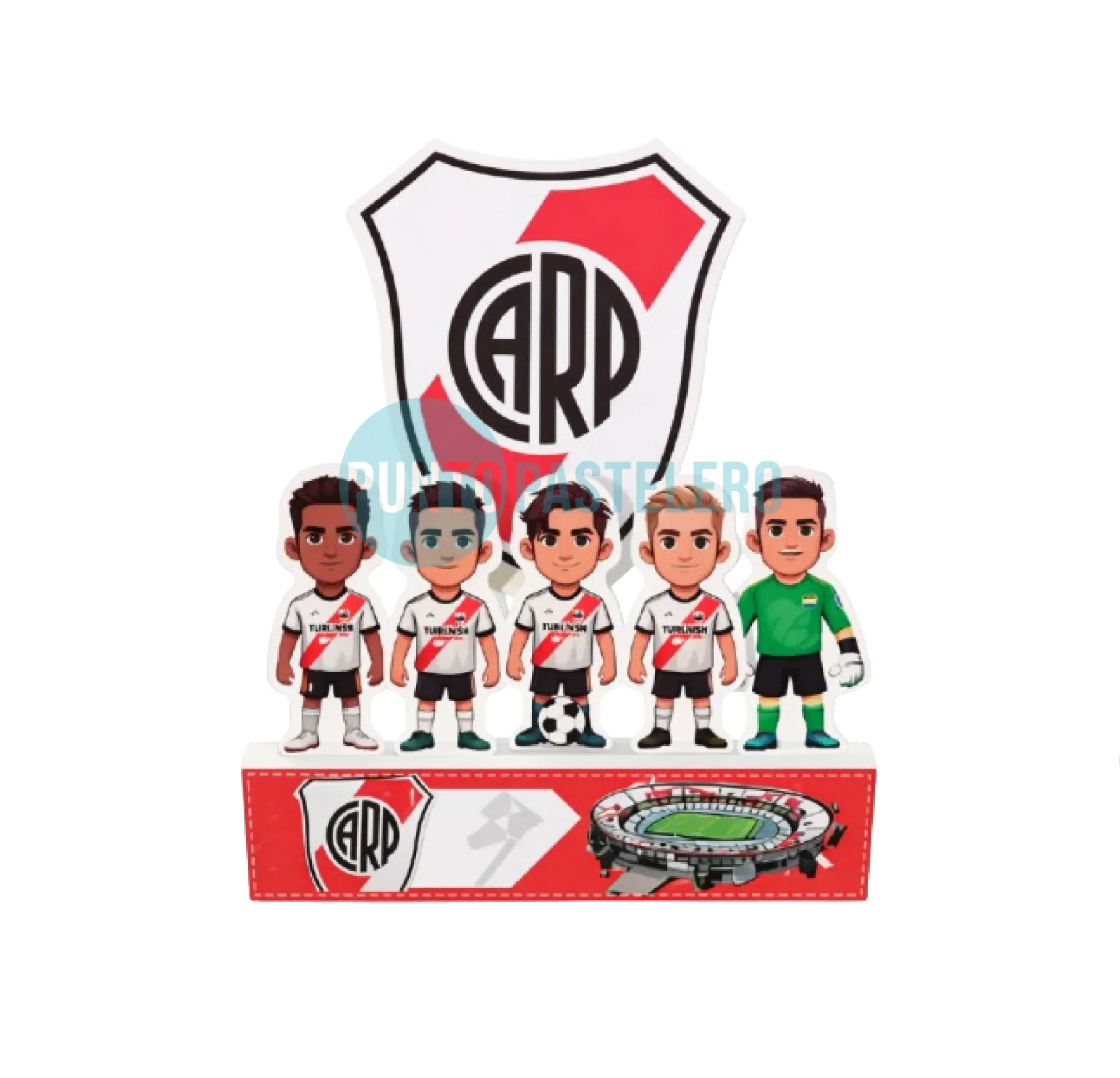 ADORNO PINCHE JUGADORES RIVER PLATE CON ESCUDO (6 U.)