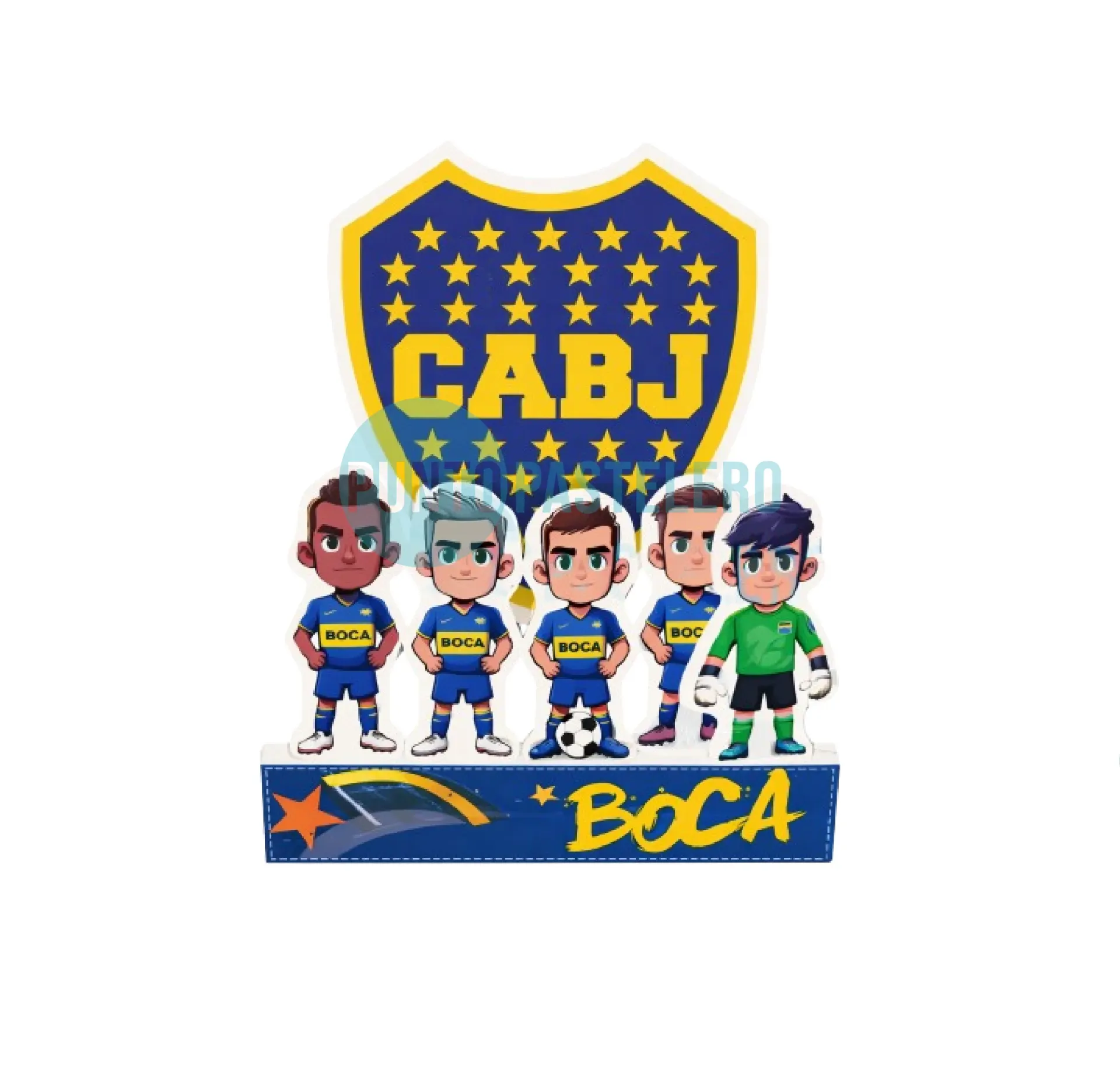 ADORNO PINCHE JUGADORES BOCA JUNIORS CON ESCUDO (6 U.)