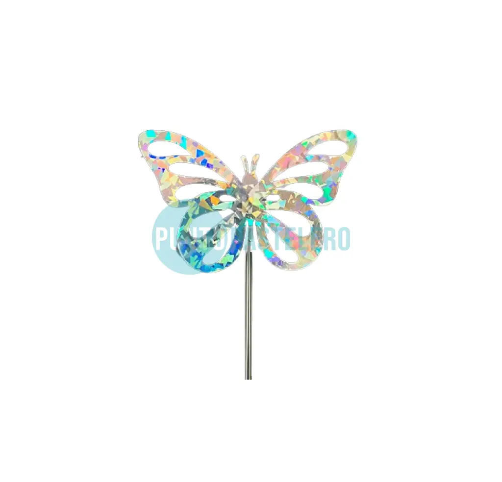 PINCHE FIBROFACIL MARIPOSA PLATA HOLOGRAFICA