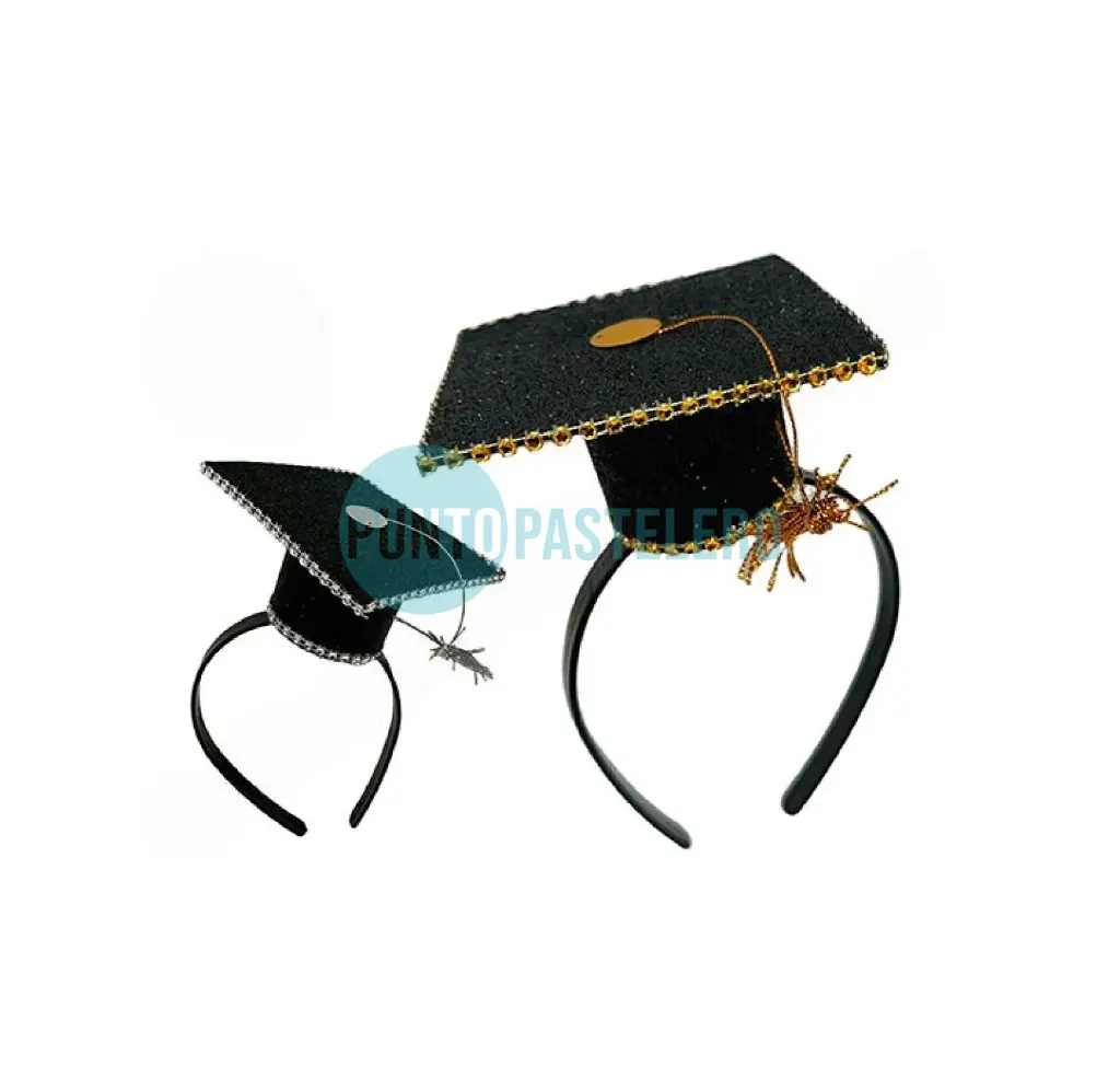 VINCHA GORRO EGRESADO PREMIUM DORADA