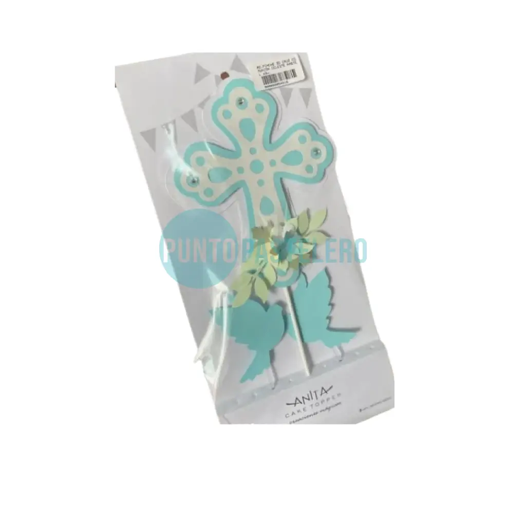 ADORNO PINCHE 3D COMUNION CELESTE PASTEL (X 3 U.)