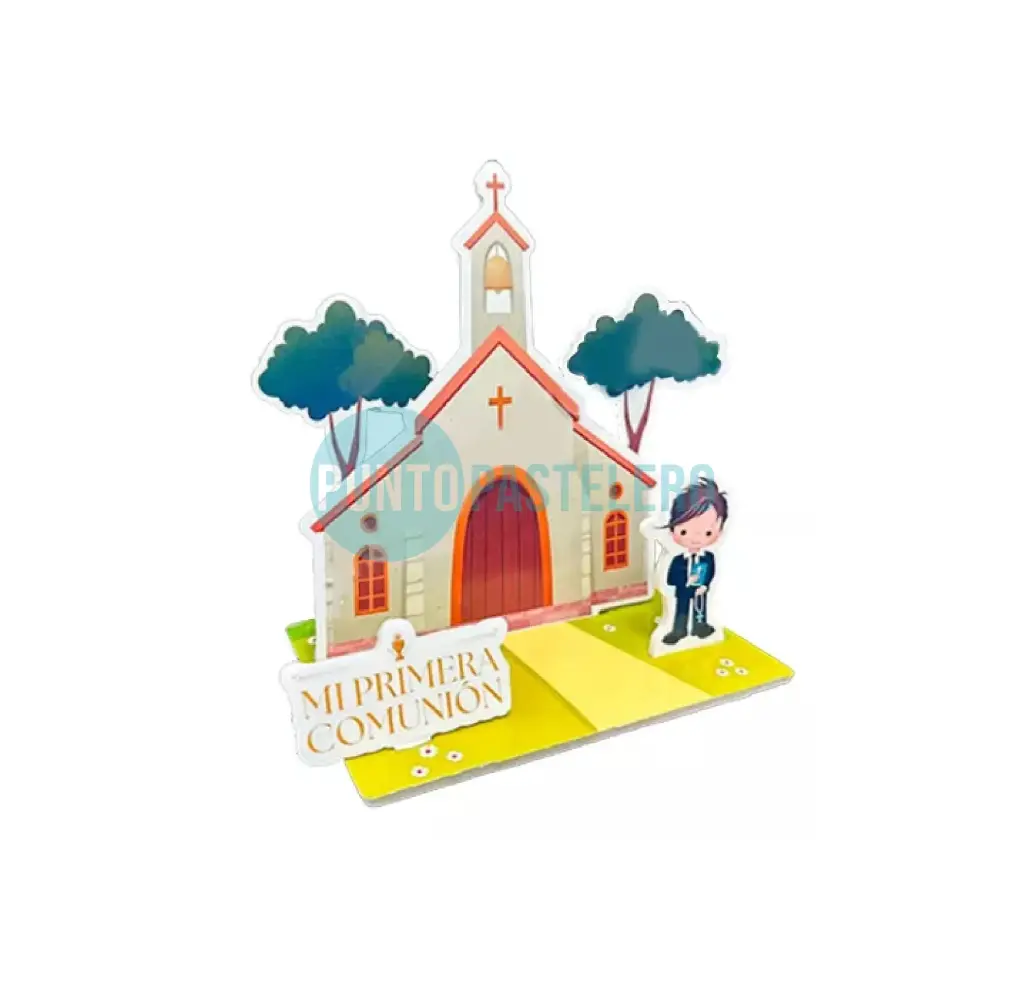 ADORNO ENCASTRE MI COMUNION CAPILLA CON NENE (6 PZ)