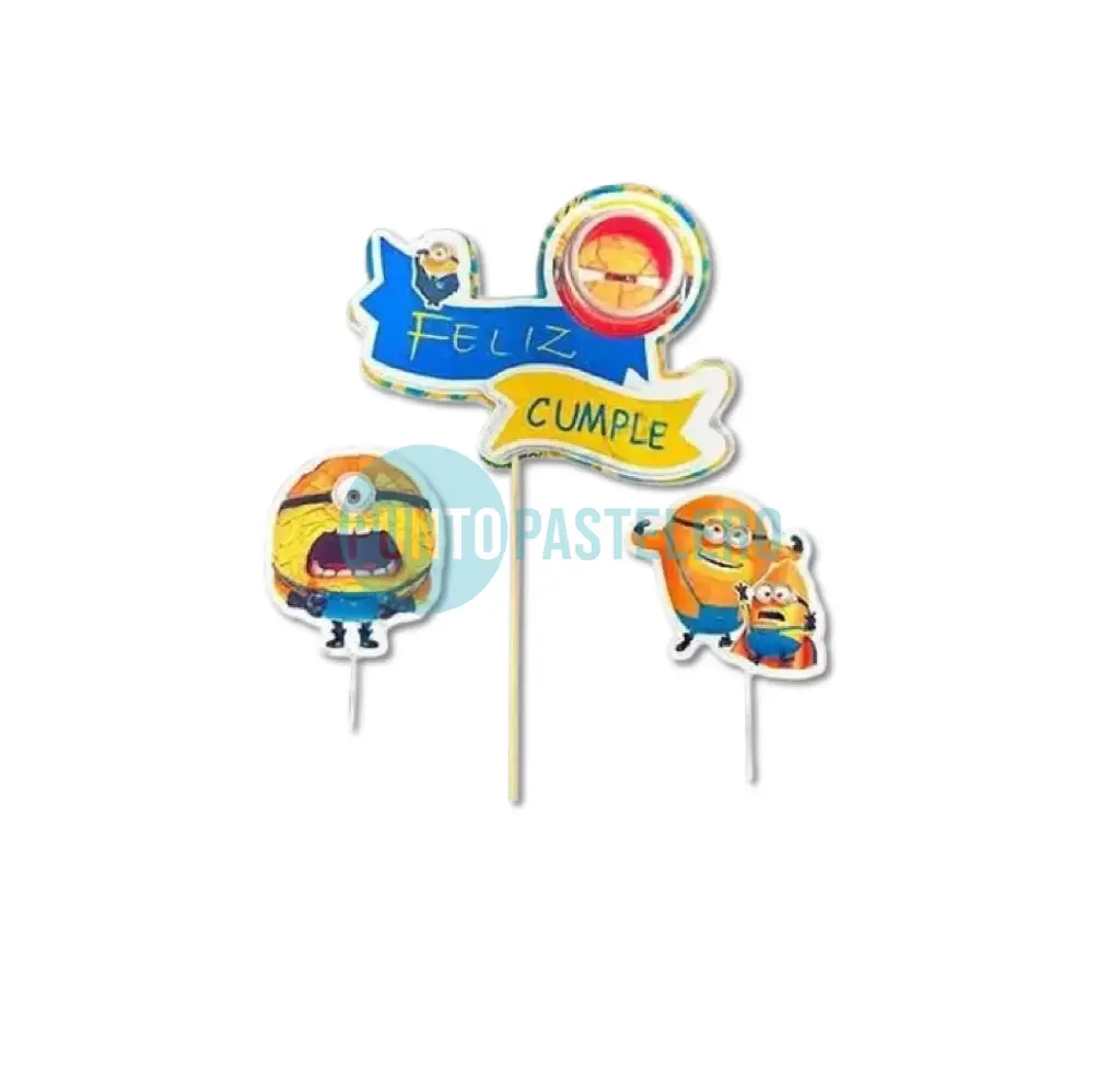 ADORNO SET FELIZ CUMPLE 3D MINIONS