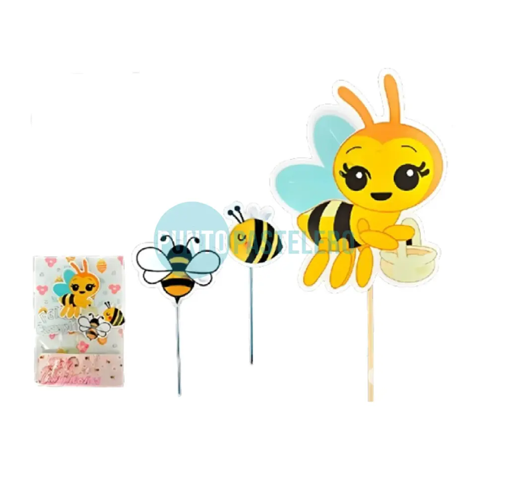 SET PINCHE FELIZ CUMPLE ABEJITAS (4 U.)