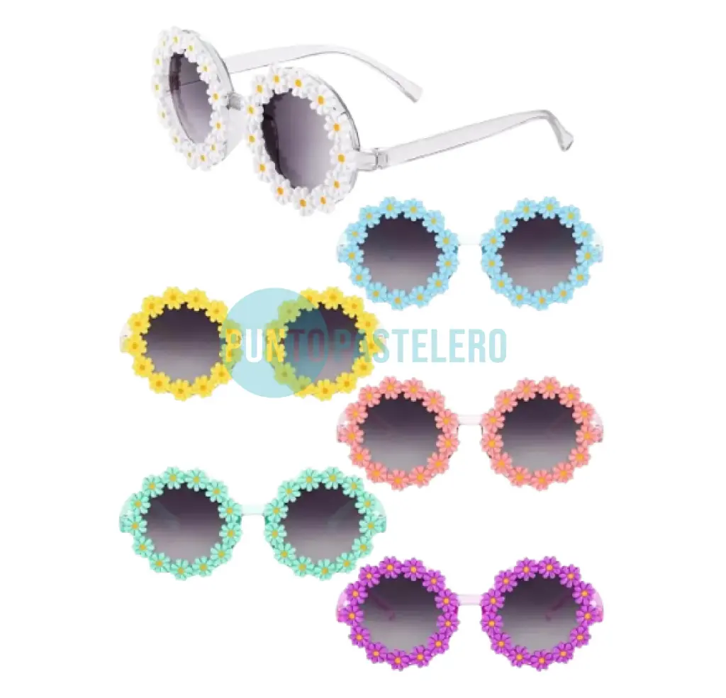 ANTEOJOS PLASTICOS FLOWER POWER