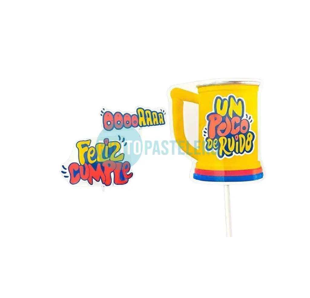 ADORNO PINCHE SET FELIZ CUMPLE UN POCO DE RUIDO CALUMI