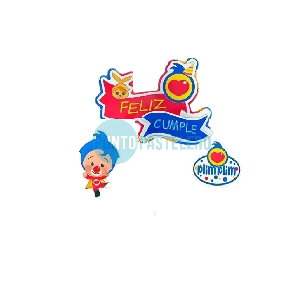 ADORNO SET FELIZ CUMPLE 3D PLIM PLIM