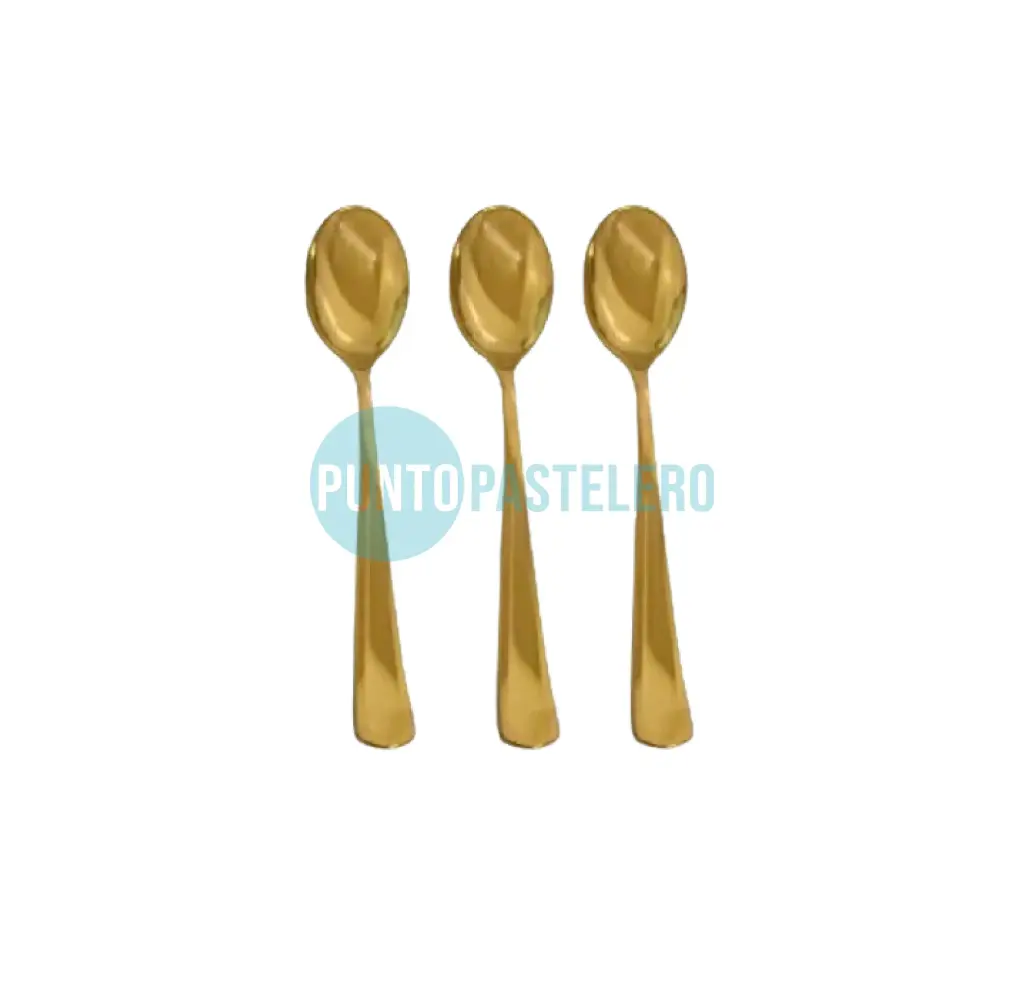 CUCHARA REFORZADA DORADA (X 10 U.)